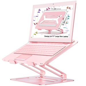 Rose Gold Urmust Laptop Stand for Desk Aluminum Computer Stand for Laptop Riser Holder Notebook Stand Compatible with MacBook Air Pro Dell HP Alienware All Laptops 11-15.6 Lenovo Samsung 
